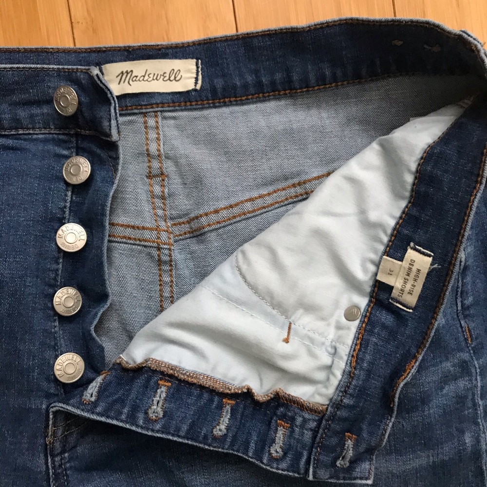 Madewell Denim High Rose Shorts, size 31